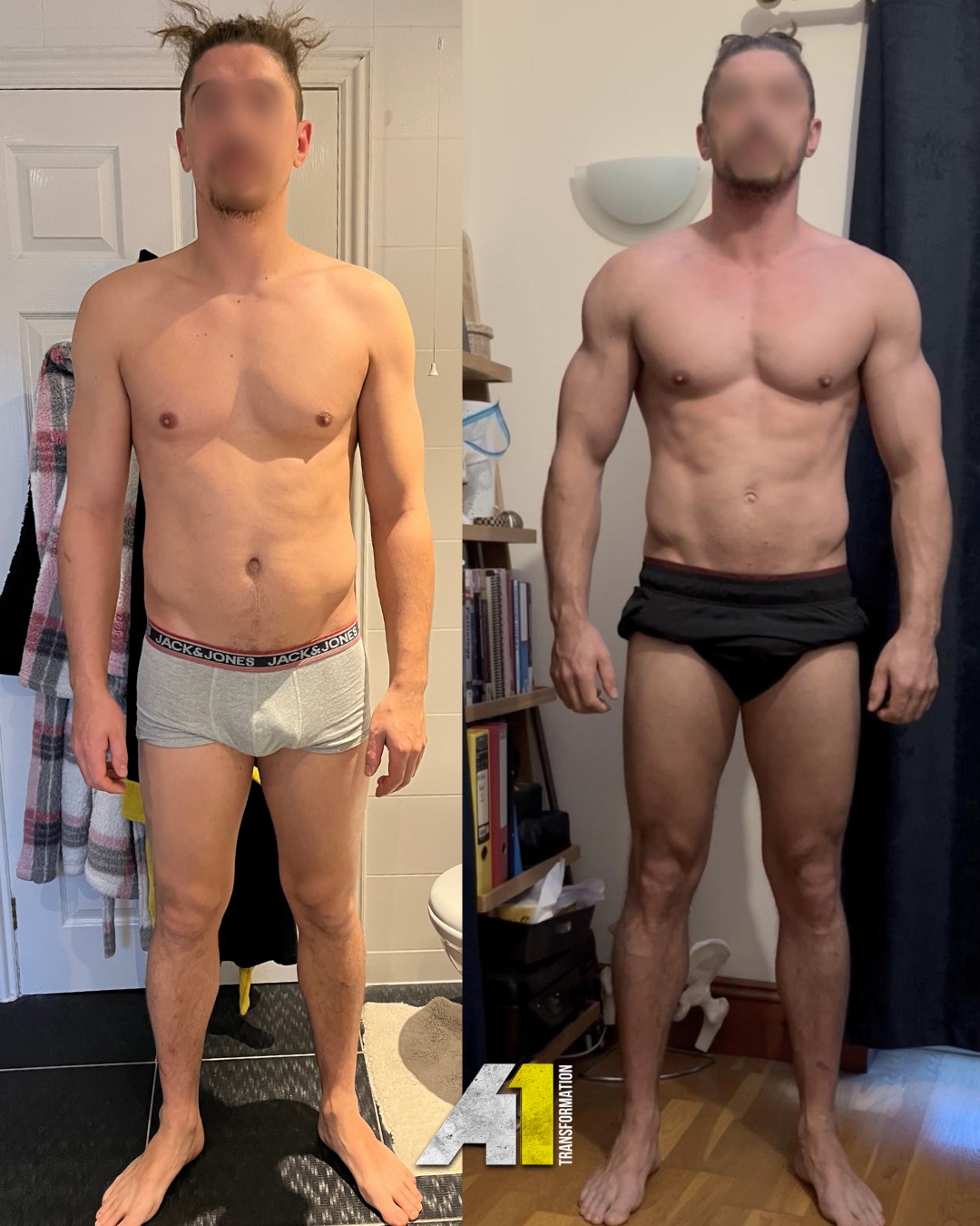 A1 client front physique transformation comparison