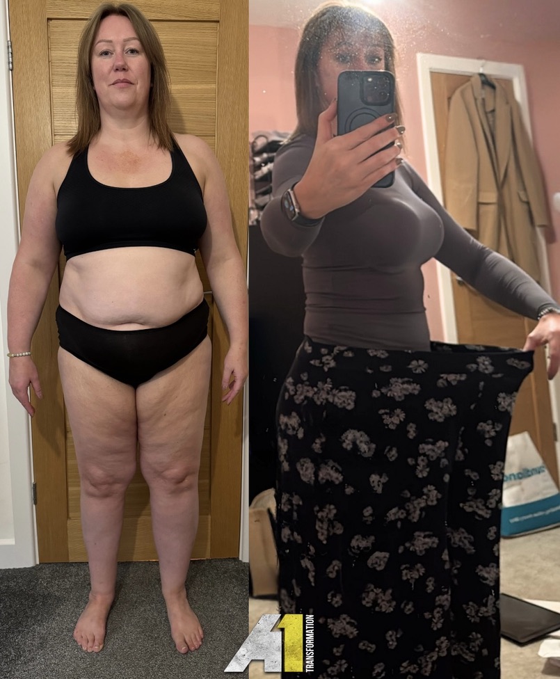A1 female client clothing transformation comparison